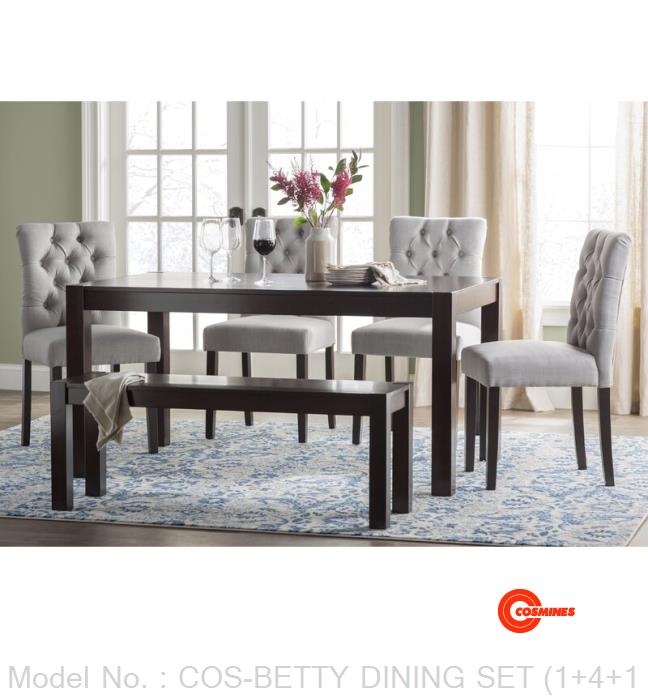 COS-BETTY DINING SET (1+4+1)